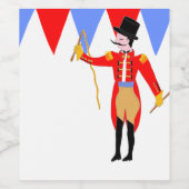 サーカスリングや輪マスターサーカスパーティー ワインラベル (シングルラベル)