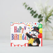 サーカスリングマスターポーラベア子供の誕生日 ポストカード (スタンド正面)