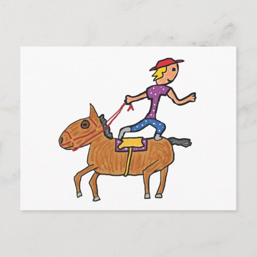 サーカスロデオホースライディング ポストカード (正面)