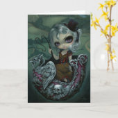 "サーカス一人乗り二輪馬車"の挨拶状 カード (黄色い花)