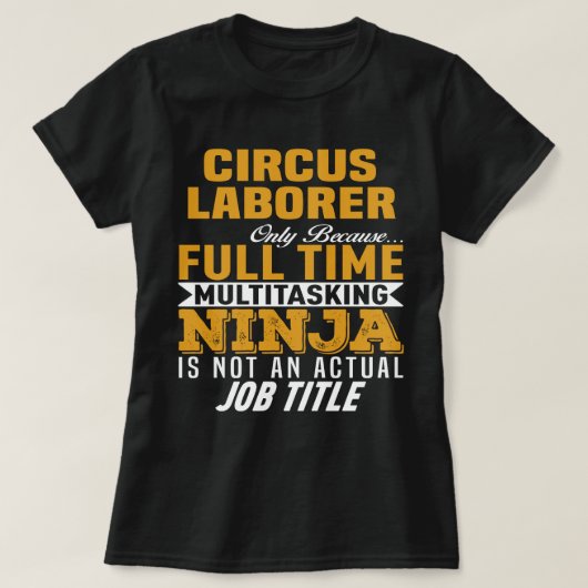 サーカス労働者 Tシャツ (デザイン正面)