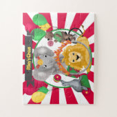 サーカス動物おもしろい子供の誕生日ジグソーパズル ジグソーパズル (縦)