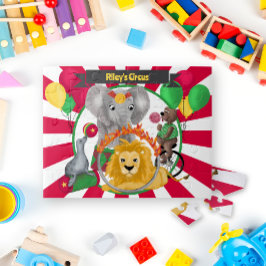 サーカス動物おもしろい子供の誕生日ジグソーパズル ジグソーパズル
