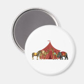 サーカス動物とテント マグネット (正面/裏面)