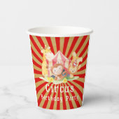 サーカス動物の誕生日パーティー 紙コップ (裏面)