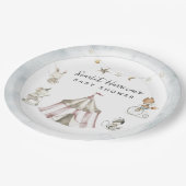 サーカス動物の赤ちゃんシャワー ペーパープレート (アングル)