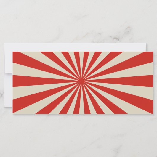 サーカス動物カーニバルチケット誕生日招待状 (裏面)