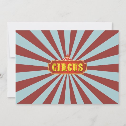 サーカス動物カーニバル誕生日写真 サンキューカード (裏面)