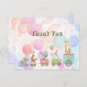サーカス動物サンキューカード サンキューカード (正面/裏面)