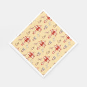 サーカス動物パターンファースト誕生日 スタンダードランチョンナプキン (角)