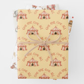 サーカス動物パターン誕生日 ラッピングペーパーシート (インサイチュ)