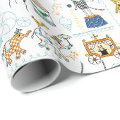 サーカス動物パフォーマーのラッピング紙 ラッピングペーパー (ロールコーナー)