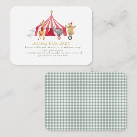 サーカス動物ブックスベビー エンクロージャーカード (正面/裏面)