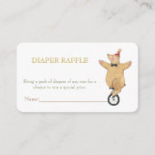 サーカス動物ベビーおむつラッフルエンクロージャカード エンクロージャーカード (正面)