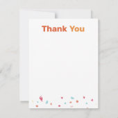 サーカス動物子供の誕生日パーティーサンキューカード サンキューカード (裏面)