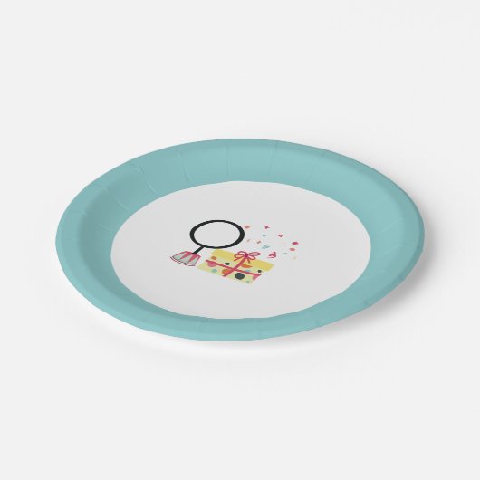 サーカス動物子供の誕生日パーティープレート ペーパープレート (アングル)