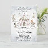 サーカス動物移動ベビーシャワー招待状 招待状 (スタンド正面)