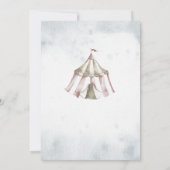 サーカス動物移動ベビーシャワー招待状 招待状 (裏面)