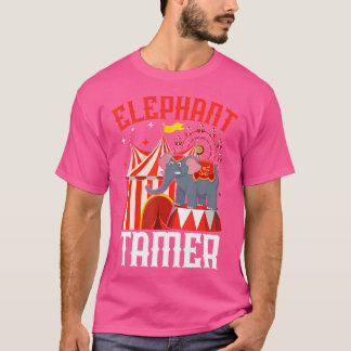 サーカス団の動物トレーナーリングマスターエレファント Tシャツ