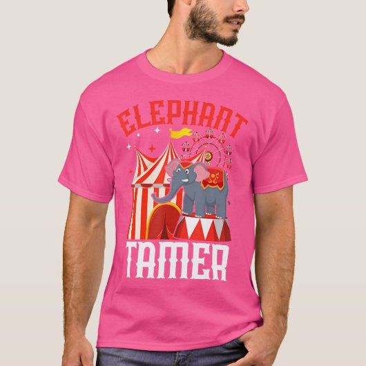 サーカス団の動物トレーナーリングマスターエレファント Tシャツ (正面)