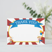 サーカス感謝祭 サーカスパーティ招待状 サンキューカード (スタンド正面)