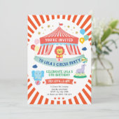 サーカス招待状、カーニバルパーティー 招待状 (スタンド正面)