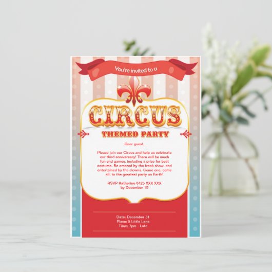サーカス招待状 招待状 (スタンド正面)