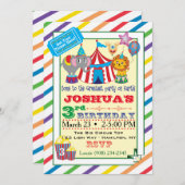 サーカス招待状(象付き) 招待状 (正面/裏面)