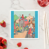 サーカス来は町プリント スタンダードランチョンナプキン (インサイチュ)