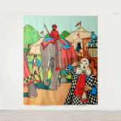 サーカス来は町プリント タペストリー (正面)