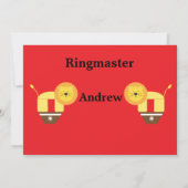 サーカス第1誕生日パーティの招待状 招待状 (裏面)