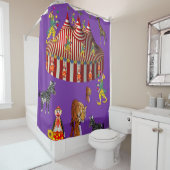 サーカス紫色の子供のシャワーカーテン シャワーカーテン (インサイチュ)