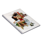 サーカス美しいヴィンテージアートクリスマスピンアップガール ノートブック (右側)