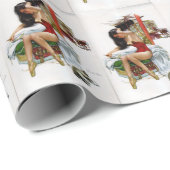 サーカス美しいヴィンテージアートピンアップガール ラッピングペーパー (ロールコーナー)