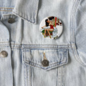 サーカス美しいヴィンテージアートピンアップガール 缶バッジ (インサイチュ)