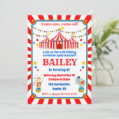 サーカス誕生日の招待カーニバル招待状 招待状 (スタンド正面)