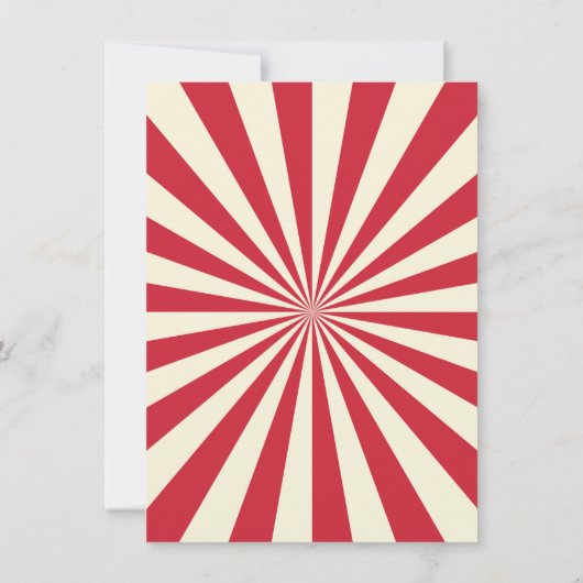 サーカス誕生日カーニバルキュートウォーターカラーキッズ 招待状 (裏面)