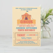 サーカス誕生日カーニバルパーティー 招待状 (スタンド正面)