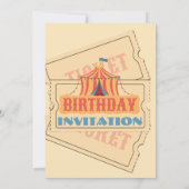 サーカス誕生日カーニバルパーティー 招待状 (裏面)