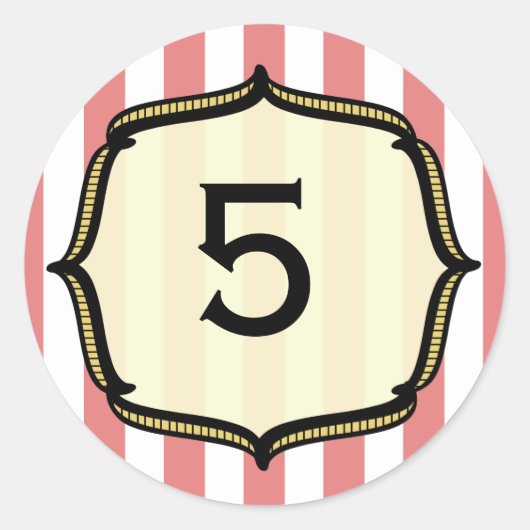 サーカス誕生日シール ラウンドシール (正面)