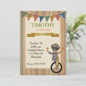 サーカス誕生日パーティーの招待 招待状 (スタンド正面)