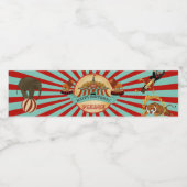 サーカス誕生日パーティーウォーターボトルラベル ペットボトルラベル (シングルラベル)