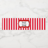 サーカス誕生日パーティーキッズパーティーストライプ ペットボトルラベル (シングルラベル)