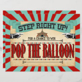 サーカス誕生日パーティーゲームポップ・アートのバルーンに署名 (正面/裏面)