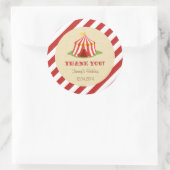 サーカス誕生日パーティーステッカー ラウンドシール (バッグ)