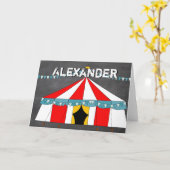 サーカス誕生日パーティー カード (黄色い花)