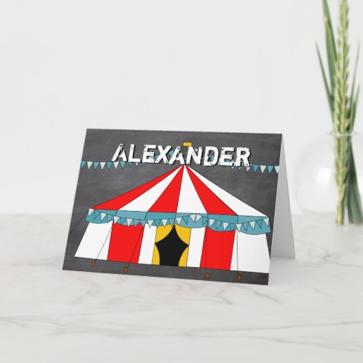 サーカス誕生日パーティー カード (正面)