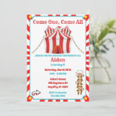 サーカス誕生日招待状フォーボーイズ 招待状 (スタンド正面)