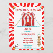 サーカス誕生日招待状フォーボーイズ 招待状 (正面/裏面)