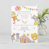 サーカス誕生日招待状 招待状 (スタンド正面)